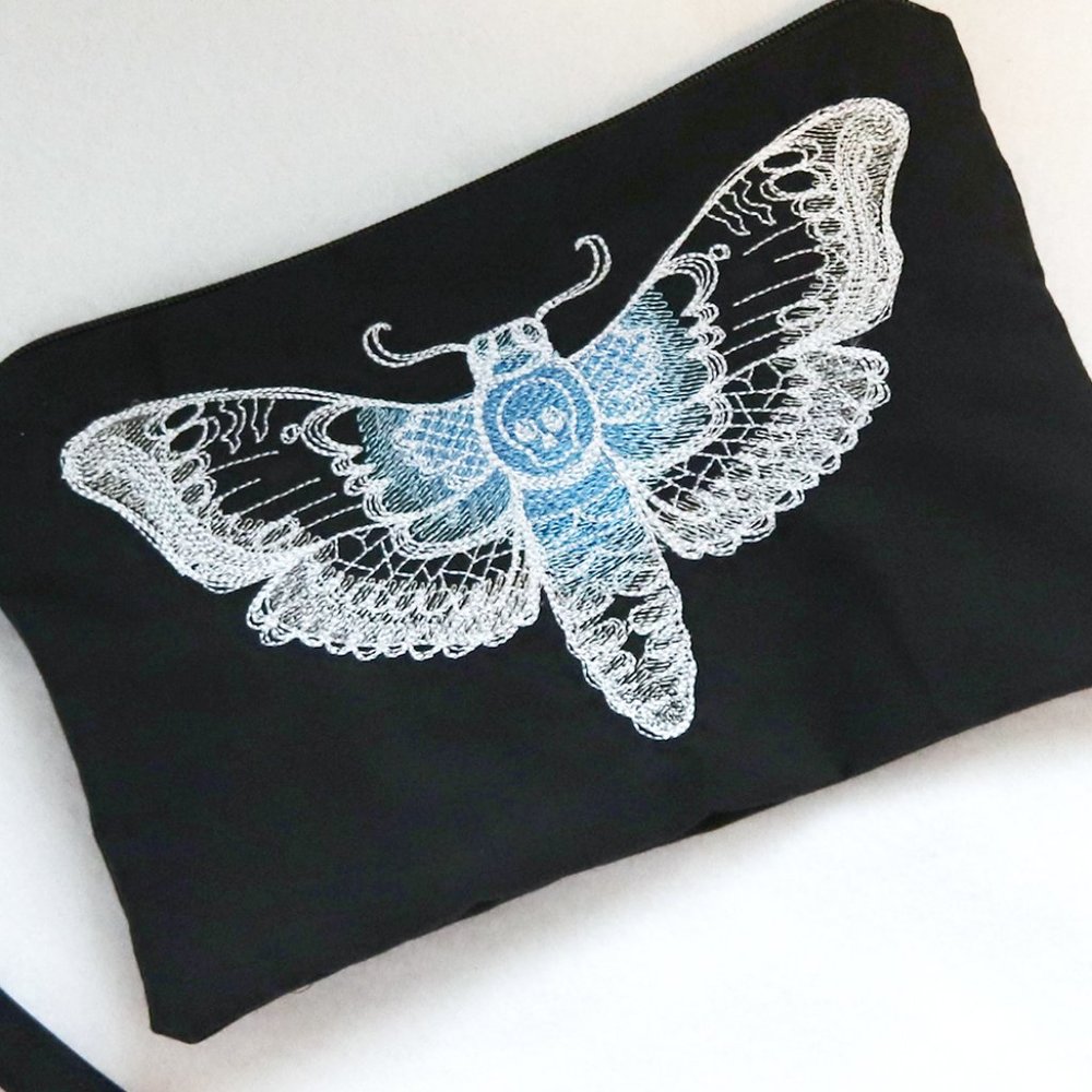 Death Moth Wristlet Purse